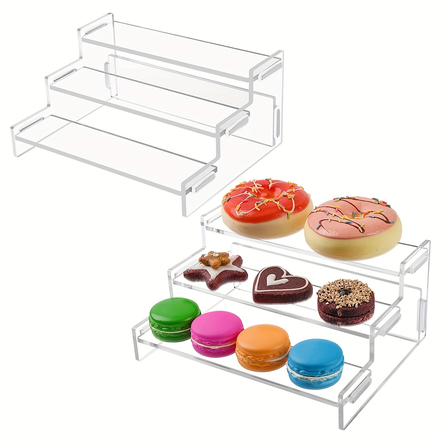 1pc Acrylic Cosmetic Storage Box For Desk Organization, Transparent Basket  For Face Mask And Snack Storage Display Stand