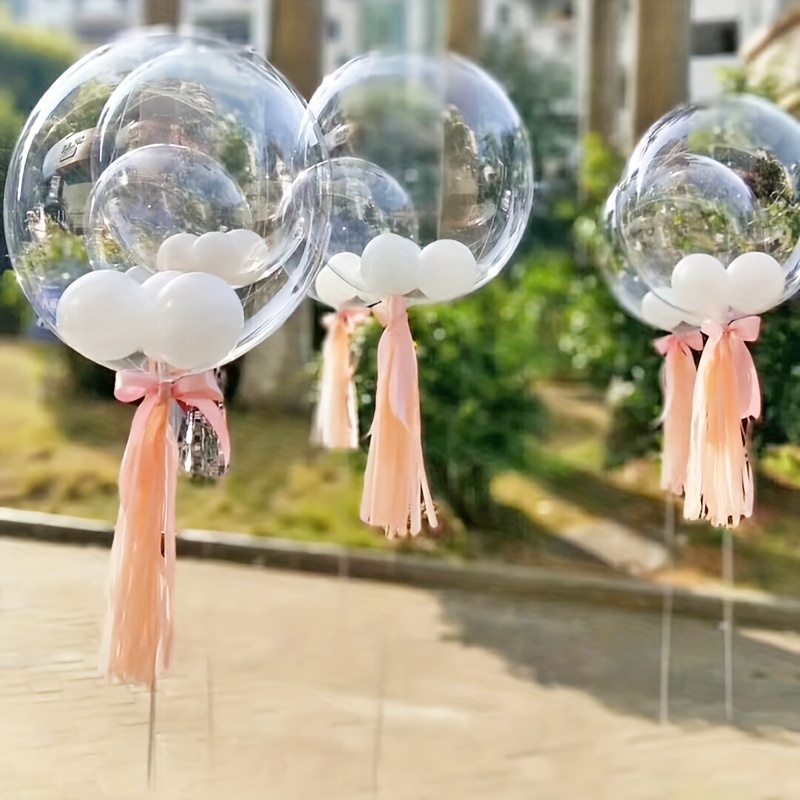 Bobo Balloon Light Wave Ball PVC Transparent 10 PCS Wedding Birthday Party  Decor