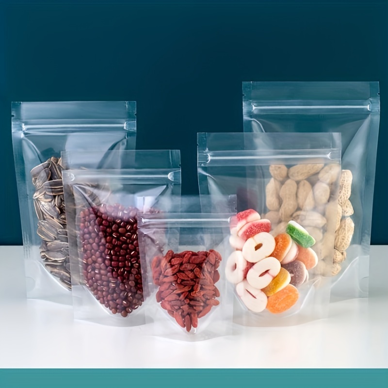 Bolsa de plástico de 12 x 20 pulgadas en rollo para almacenamiento de  alimentos, bolsa de plástico transparente para frutas, verduras, pan,  bolsas de