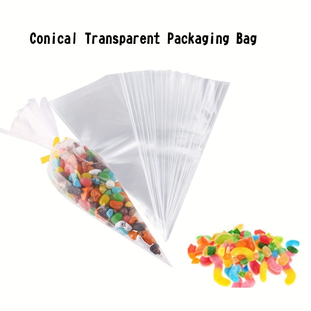 Large Clear Cone Cello Bags - Party Time, Inc.