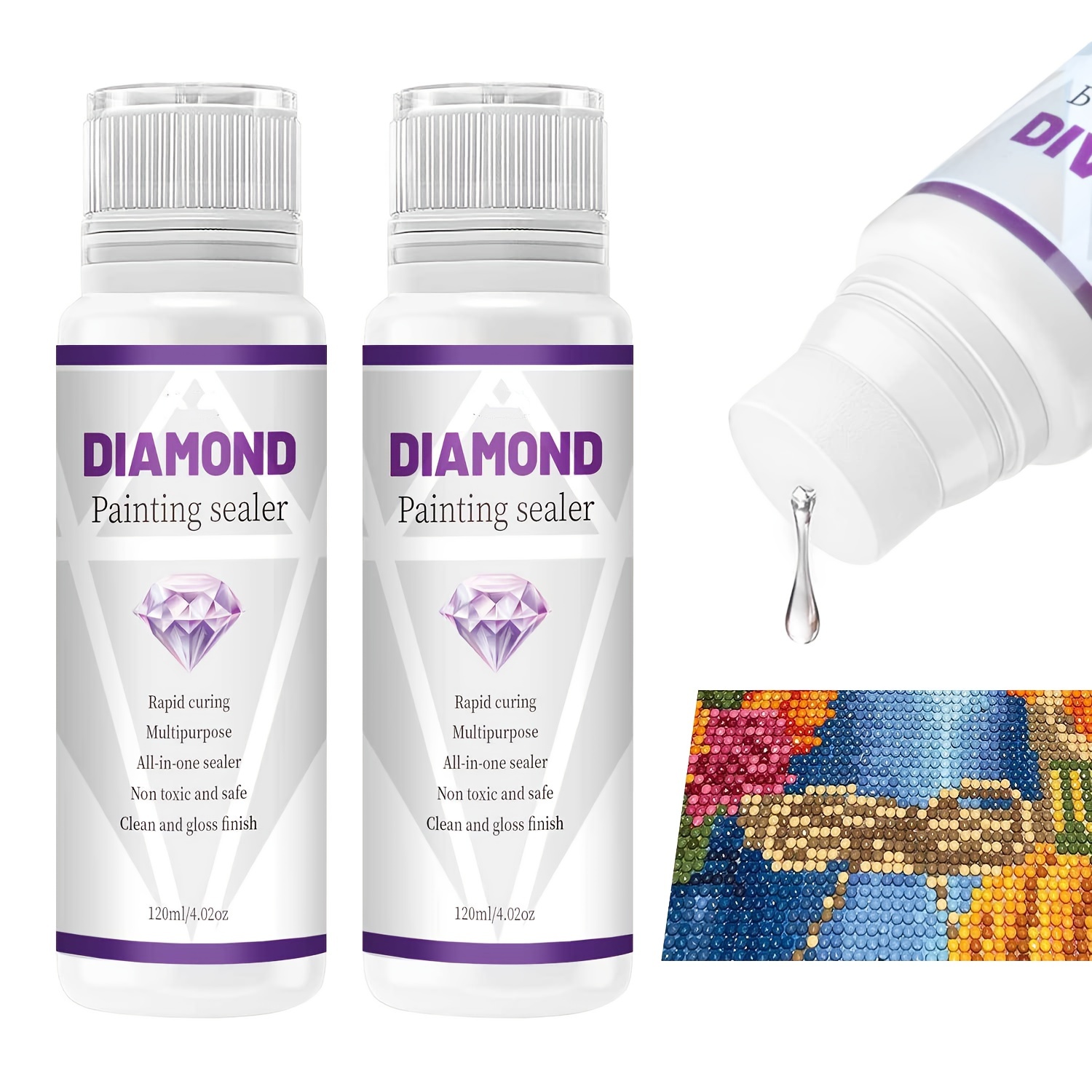 Diamond Painting Sealer B-7000 Multi-Purpose Adhesive 5D Diamond Painting  Glue Permanent Hold & Shine Effect Sealer Puzzle Glue