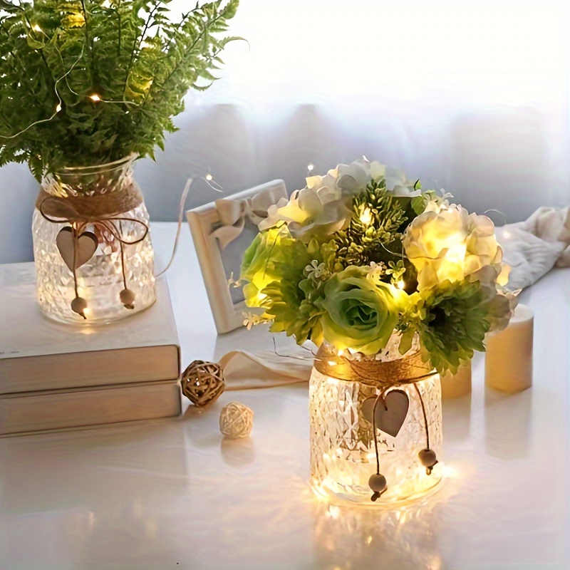 Sweet Home Deco - Jarrón de cristal plisado, pequeños jarrones de cristal,  jarrones para centros de mesa, decoración de bodas, fiestas, eventos, juego