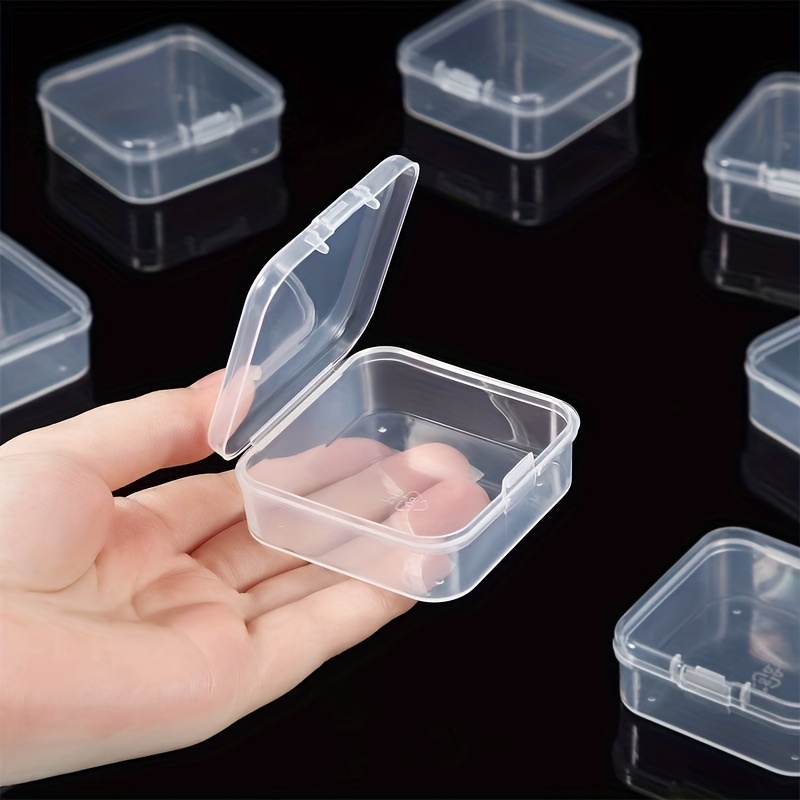 10/30/50pcs_Lot Mini Boîte de rangement carrée transparente - Temu