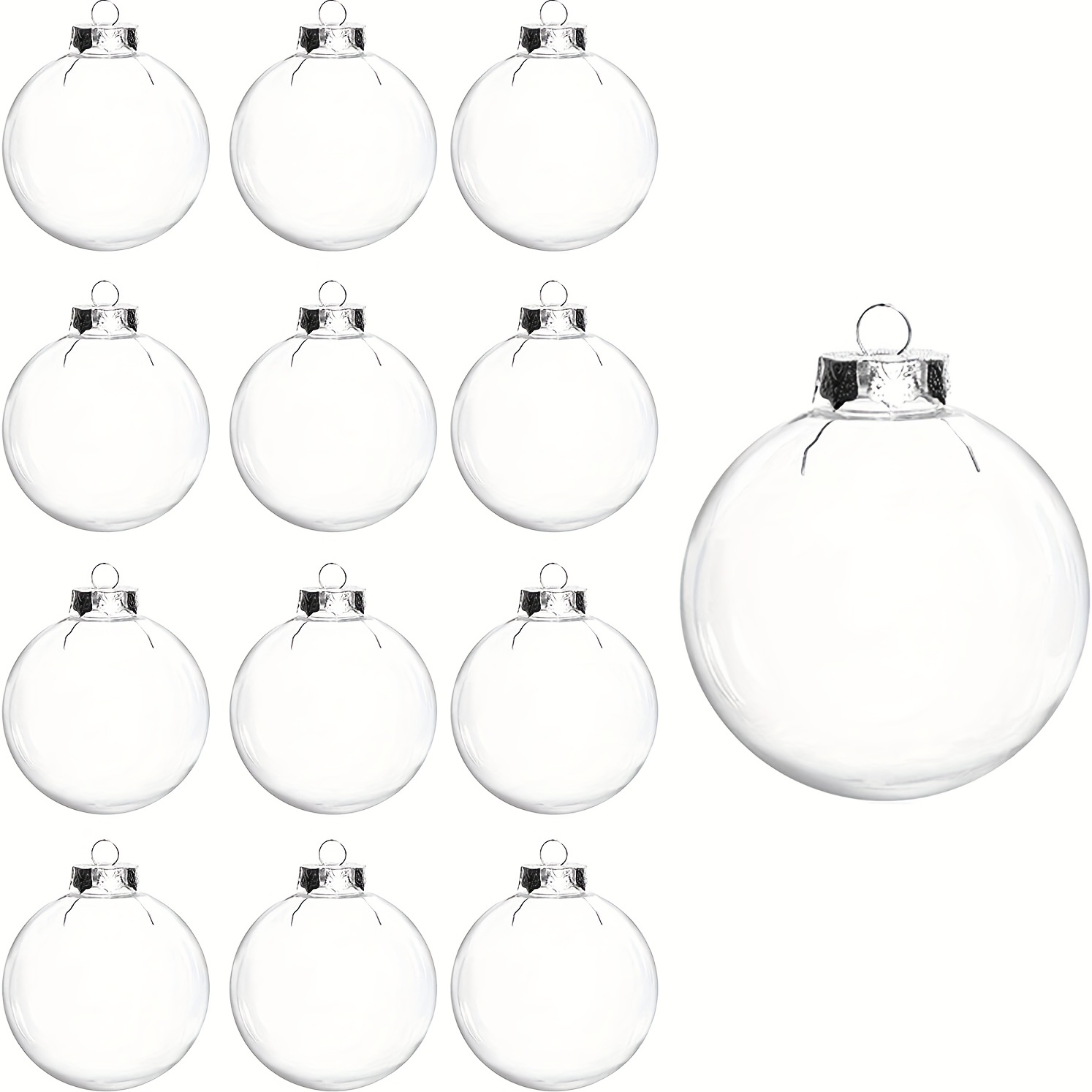 3.94 Inch Diameter Clear Plastic Fillable Ornament Ball - FFSJC40428 -  IdeaStage Promotional Products