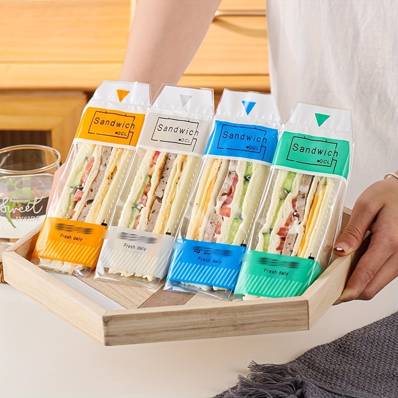 20Pcs Sandwich Packaging Box Toast Baking Pastry Wrapping Paper
