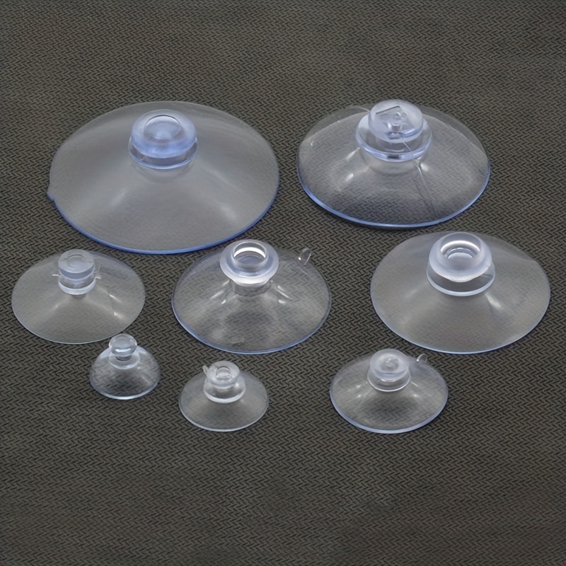 Lilaris 40pcs Petites ventouses en plastique transparent, sans crochet,  20mm, tête de champignon Forte ventouse pour voiture