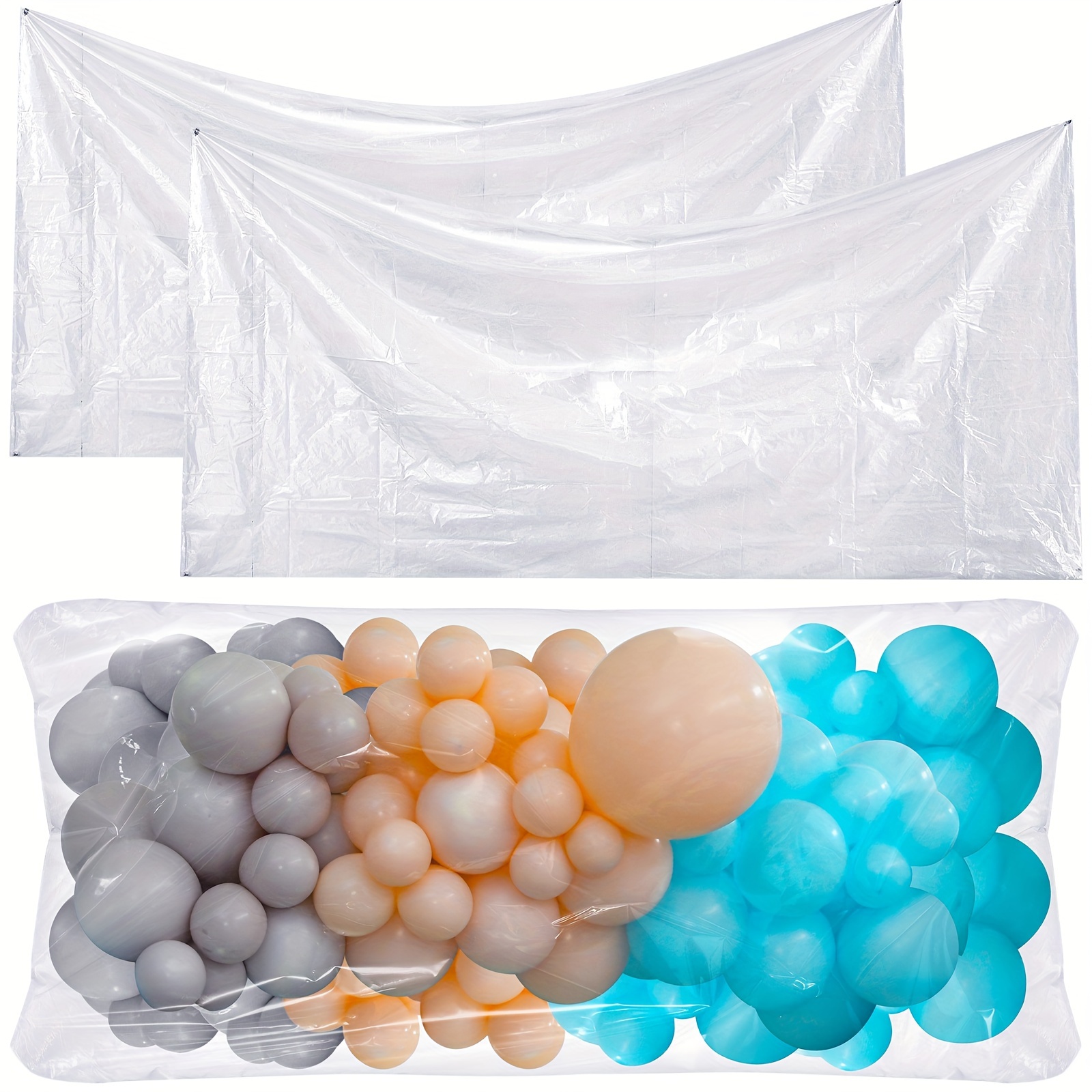  Large Balloon Bags for Transport, Balloon Transport Bags, 2 Pcs  98 X 59 Inches Thick Plastic Balloon Drop Bags Clear Giant Balloon Storage  Bags for Birthday, Party Baby Shower, Party Supplies 