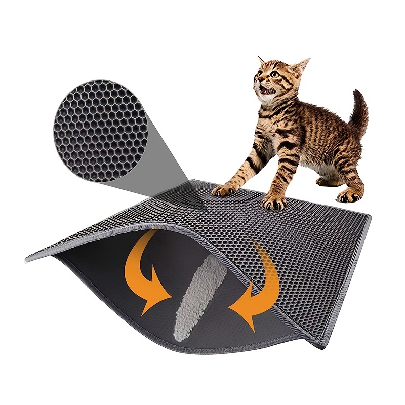 Double Layer Waterproof Cat Litter Mat Non slip Leak Proof - Temu