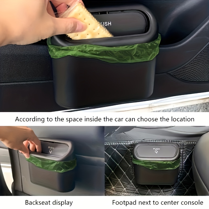 Sac poubelle de voiture (2 pack) avec ouverture supérieure élastique Velcro  Velcro, Poubelle de voiture réglable avec matériau Oxford durable, Sac à  ordures de voiture suspendu