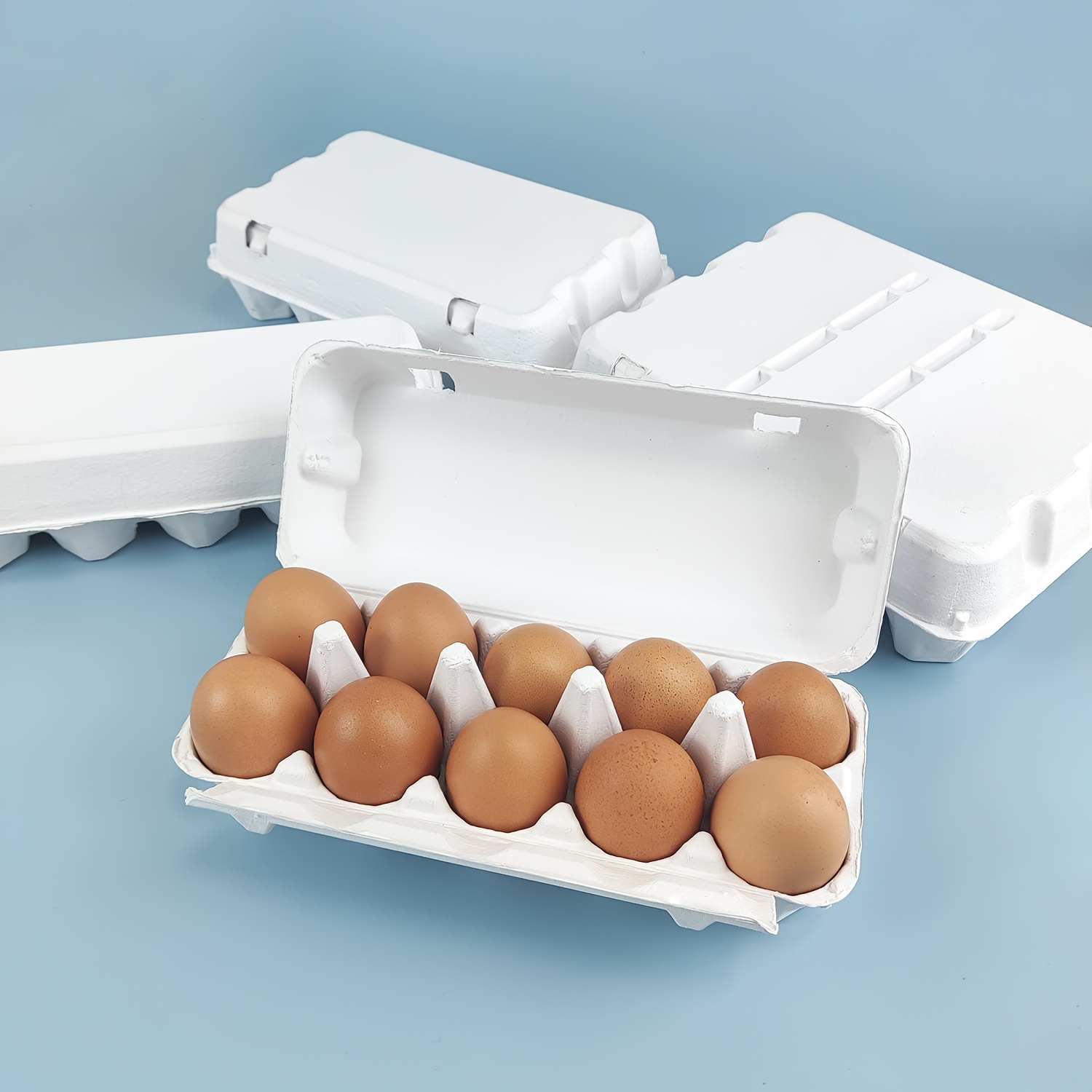 20 PCS 12 Count Egg Cartons Cheap Bulk Empty Cardboard Egg Cartons White  Pulp Paper Egg Cartons for Chicken Egg, Fresh Egg and Sale, with Stickers