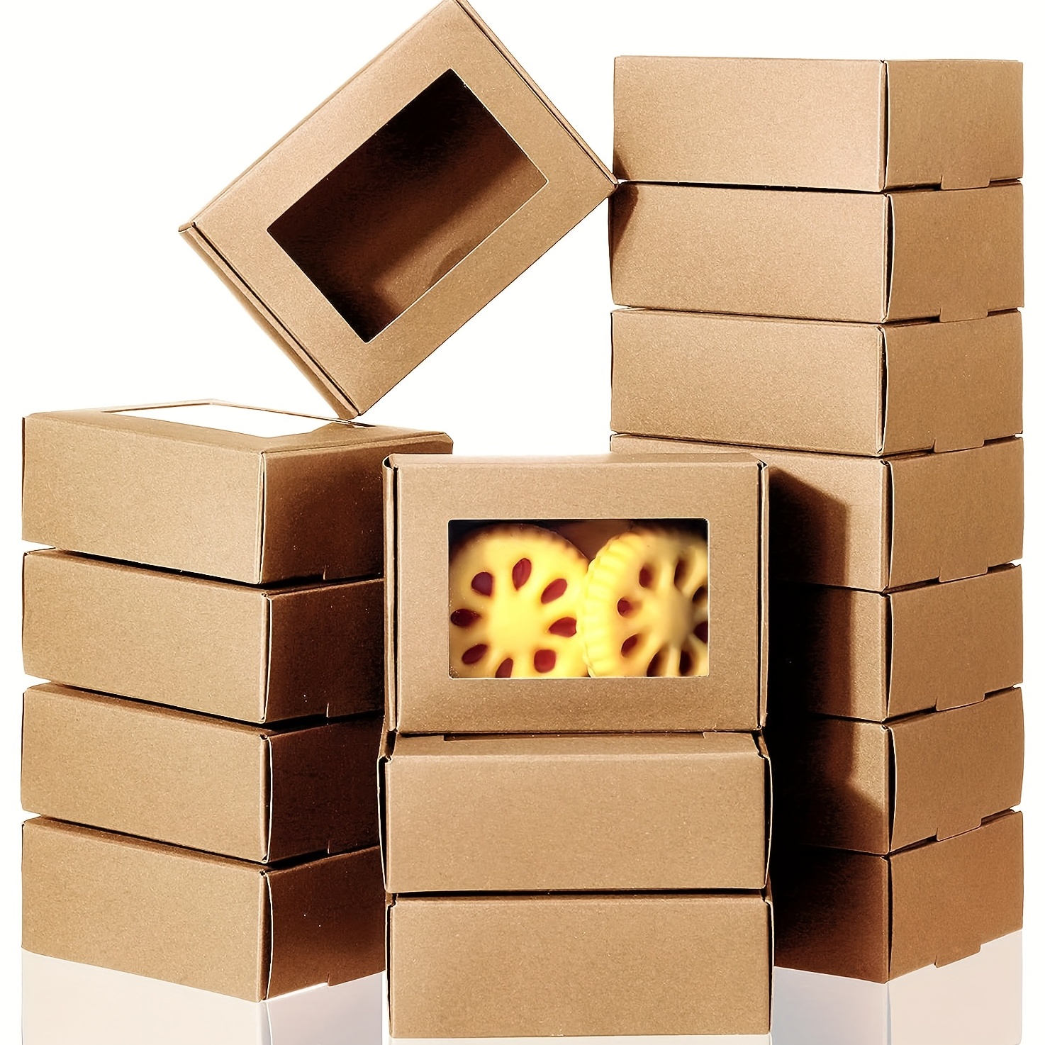 60 PCS 40 OZ Kraft Brown Food Boxes, Disposable Kraft Paper to