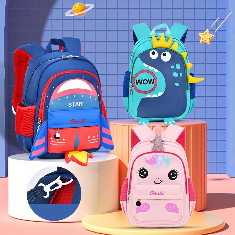 3pcs Disney Stitch Kids Sac à dos avec impression de point de dessin animé  - Étui à crayons de maternelle, sac à bandoulière garçon fille - cadeau de  sac d'école pour enfants