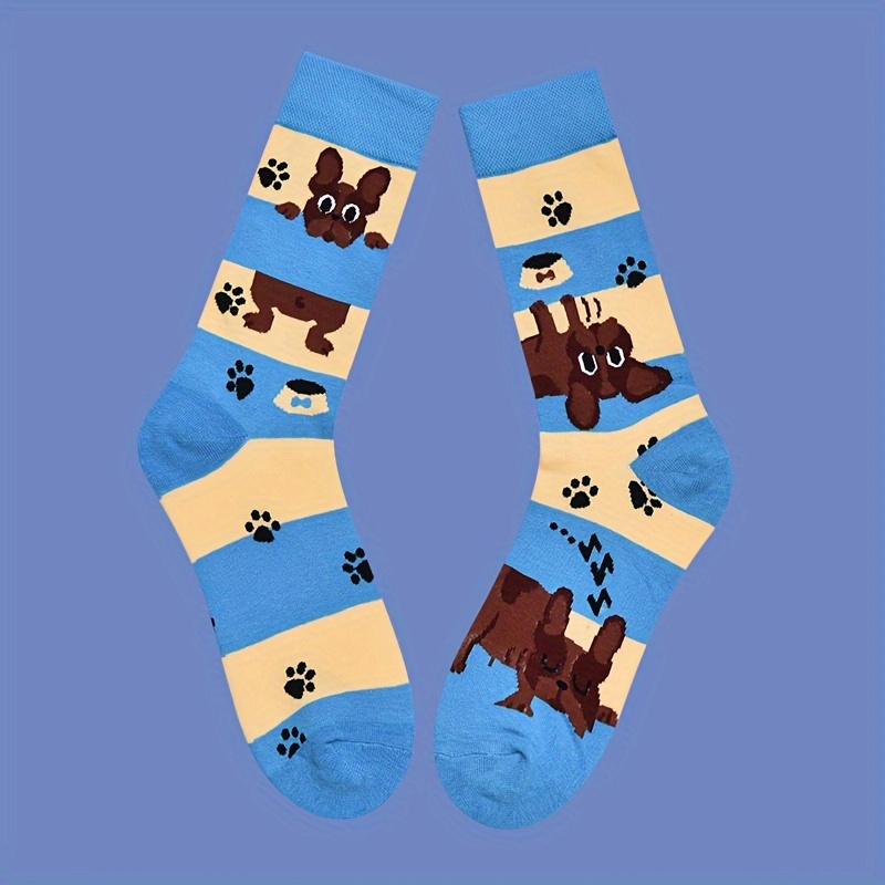 6pcs Pet Socks Leopard Print Double Sided Non Slip Dog Socks