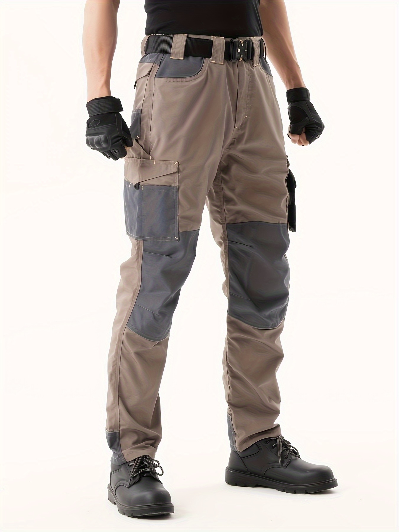 Pantalones cargo de pierna recta para hombre, ajuste relajado, estilo  casual, trabajo táctico, combate, ejército, pantalones de trabajo con  múltiples