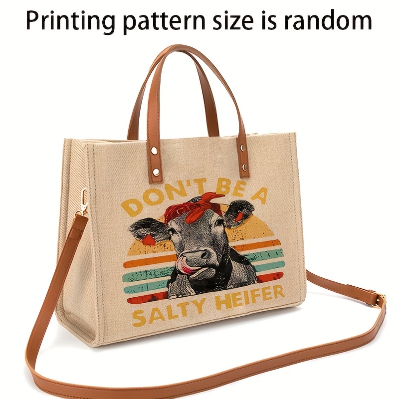 Cow Pattern Canvas Messenger Bag Kawaii Girls Crossbody Bag Small Pocket  Front Flap Purse - Bags & Luggage - Temu Austria