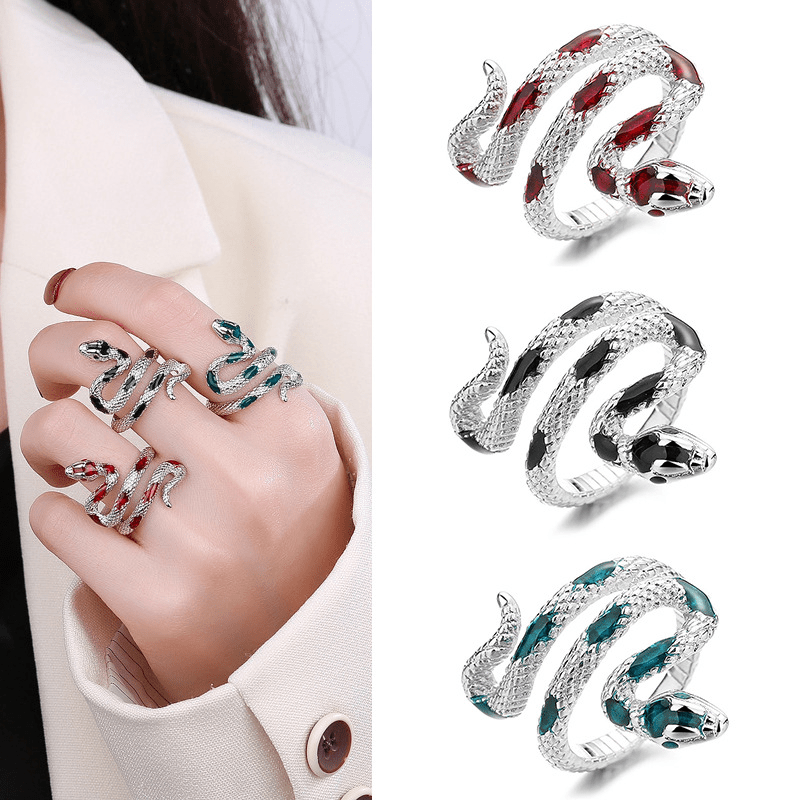 Silver Snake Ring - Temu