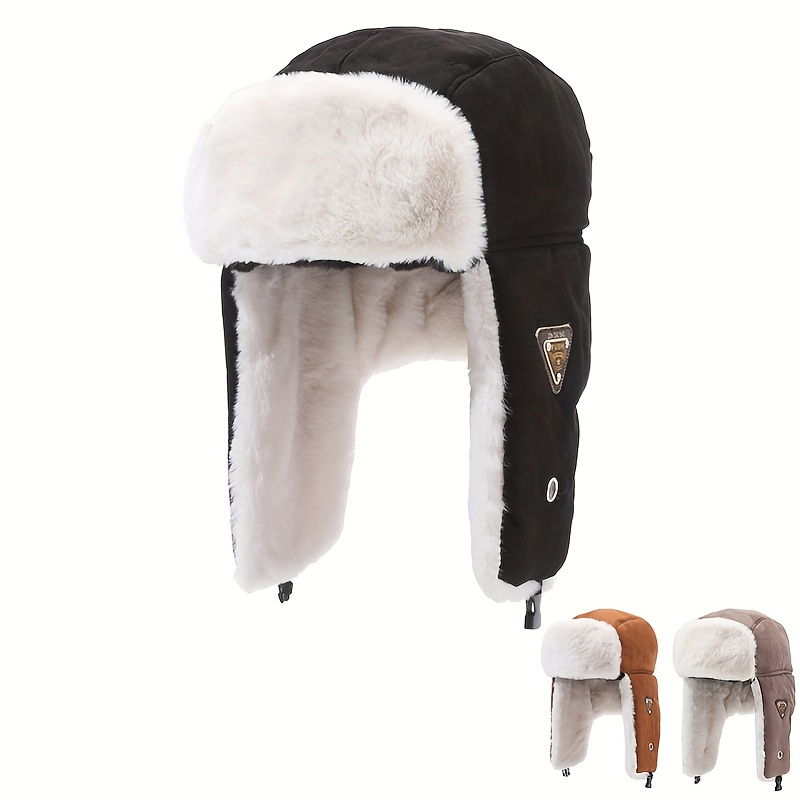 3pcs Gorro Peludo Set Puños Falsos: Gorro Ruso Cossack Piel - Temu