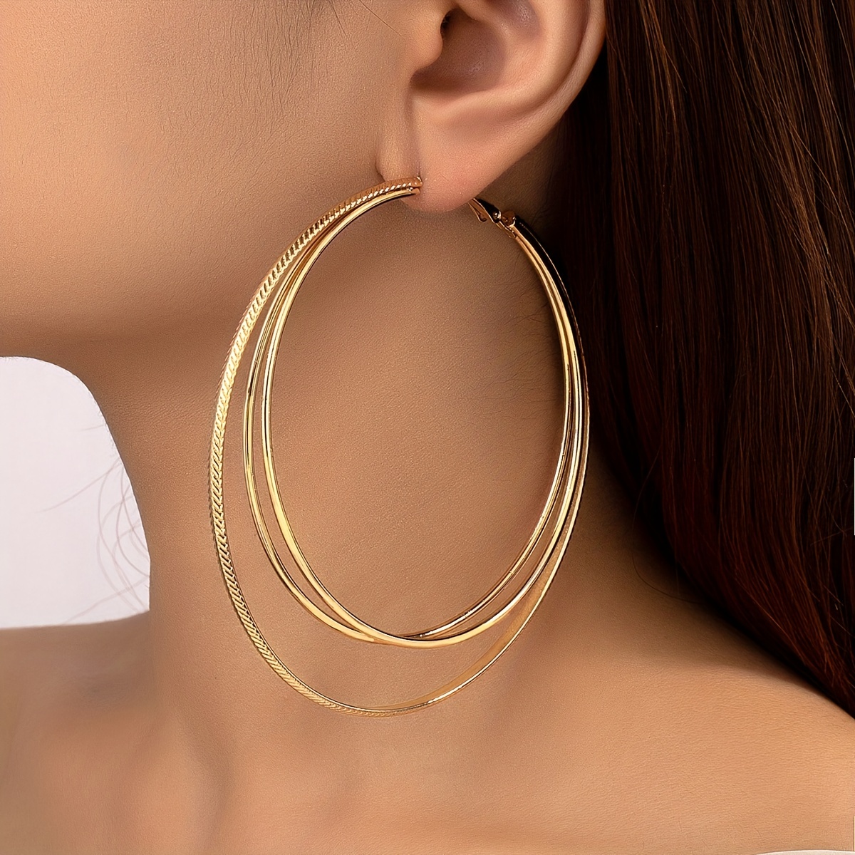 Double Hoop Earrings 001-725-02060 - Koser Jewelers, Koser Jewelers