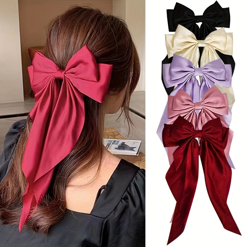 Satin Hair Bow - Temu