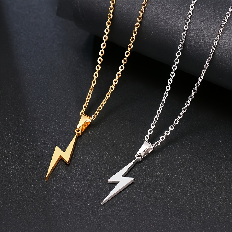 Mens lightning 2025 bolt pendant