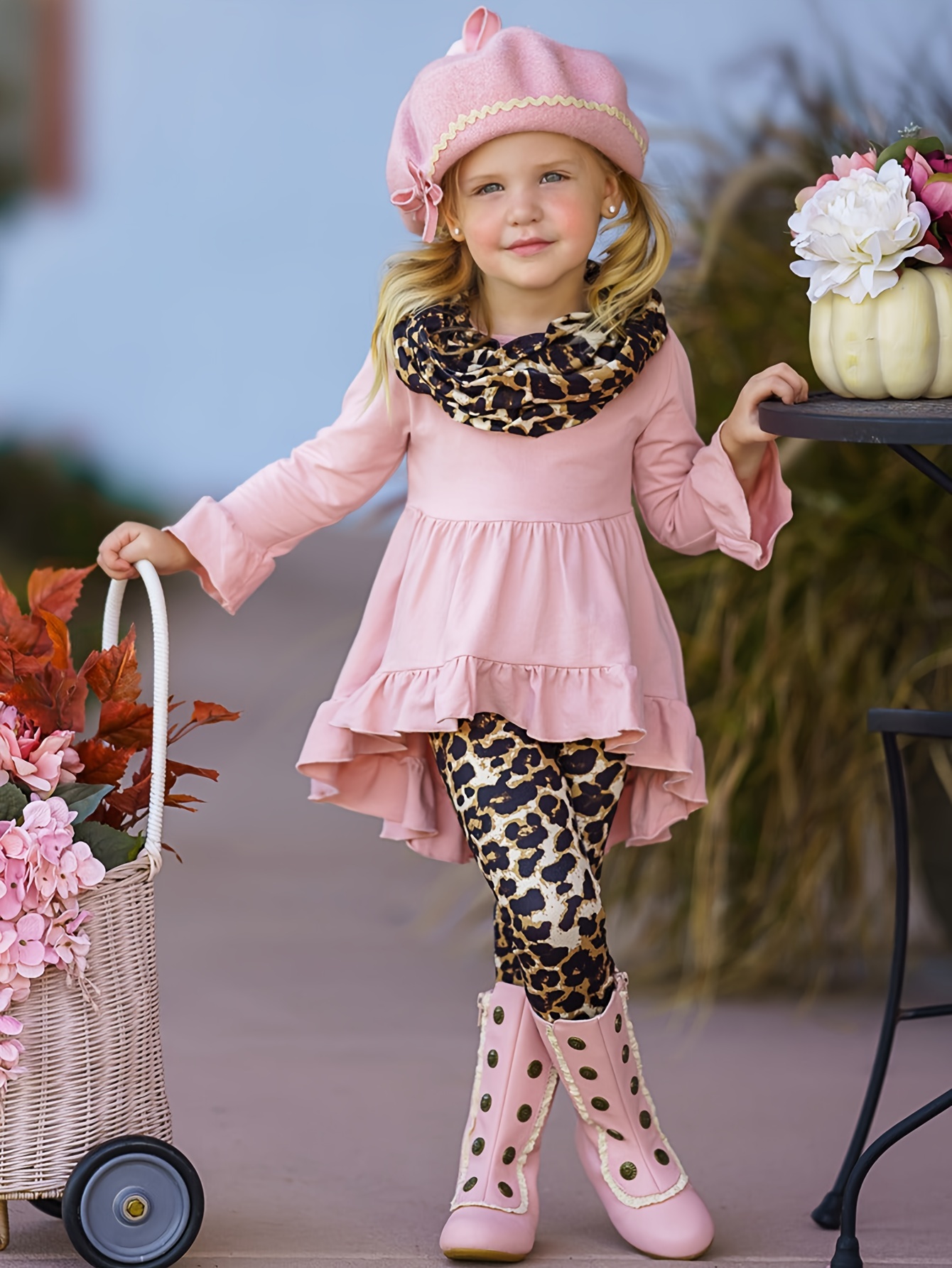 Girls Mock Collar Long Sleeve Houndstooth Dress Kids Clothes Fall Winter  Outfits - Kid's Fashion - Temu