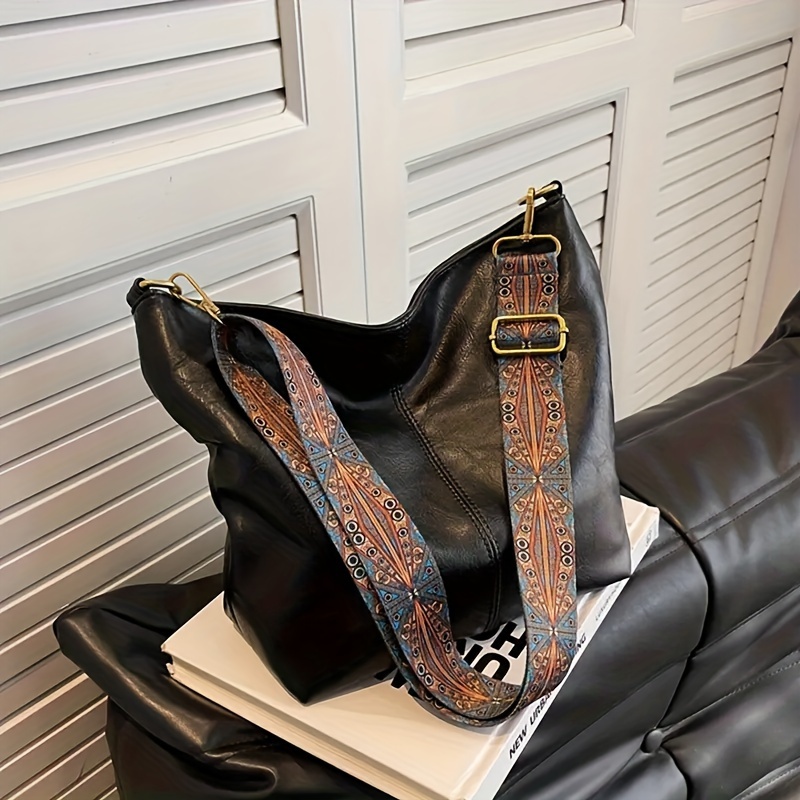 Small Vegan Leather Handbag For Women Guitar Strap Crossbody - Temu