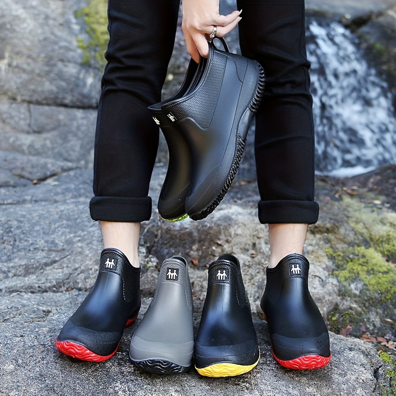 Stay Dry Stylish: Rain Boots Cover Anti slip Zipper Men - Temu Canada