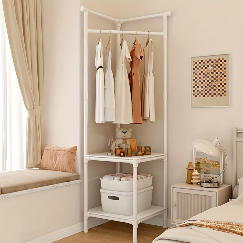 Simple Coat Rack Shoe Rack Integrated Floor Corner Storage - Temu