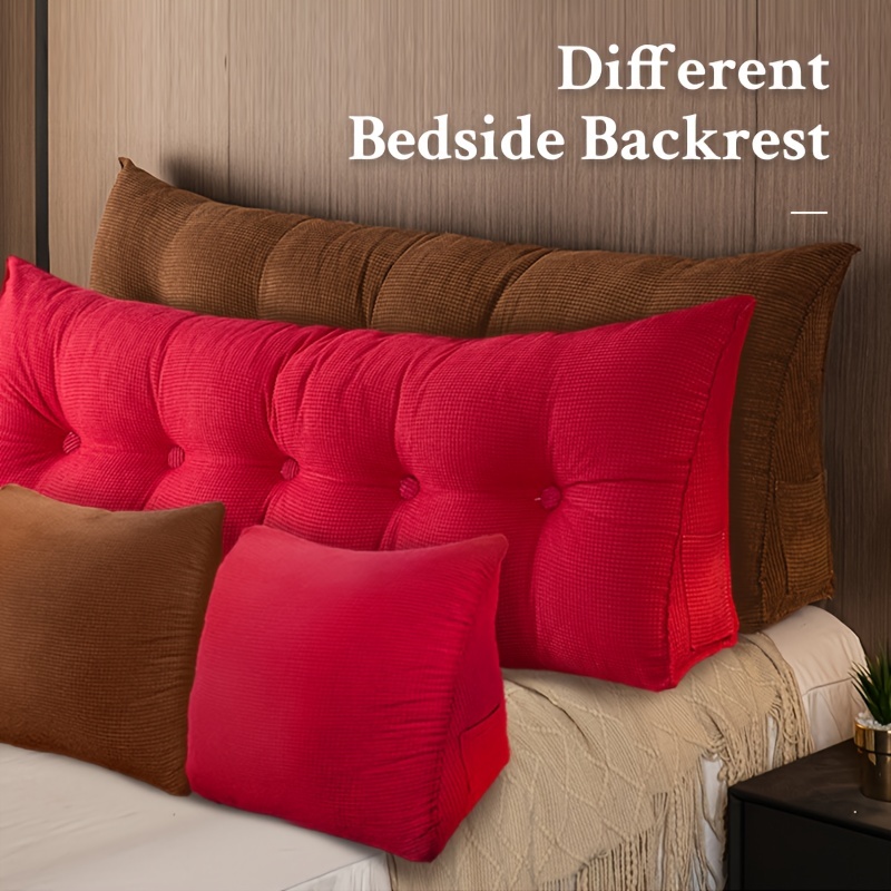 Flannelette Bed Backrest Bedside Upholstered Bed Cushion Pillow Large  Backrest Upholstered Cushion Headboard Bed Head Freeship