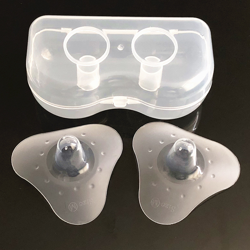 Autocollants pour mamelons en silicone dans une boîte en plastique