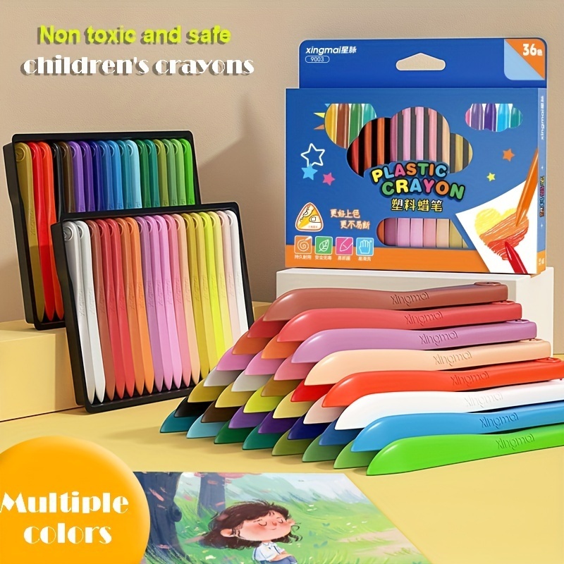 8 Colors, 16 Colors, 24 Colors, Crayons, Baby Brushes, Preschool Marker  Pen, Students' Art Graffiti, Oil Painting Stick, Non Dirty Hand Crayons Set  - Temu
