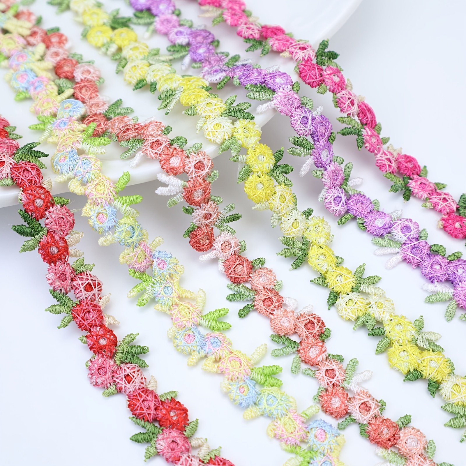 Width Handmade Rainbow Ribbons Star Print Tulle Flower Gift - Temu