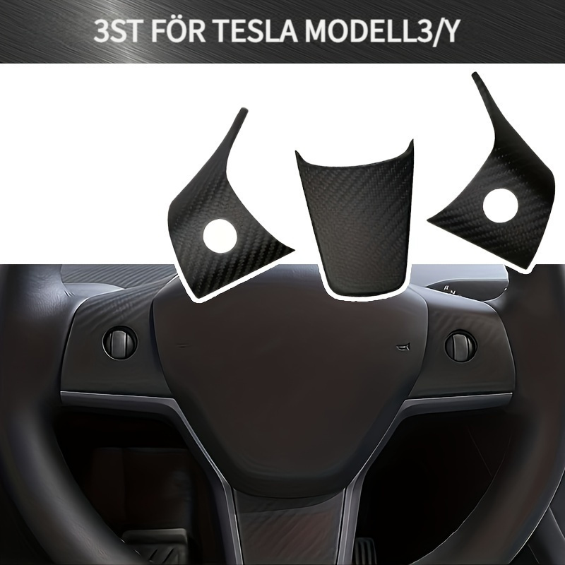  Custom-Fit Housse de volant de voiture pour Tesla, en daim,  design antidérapant, accessoire de voiture pour Tesla Model 3/Y