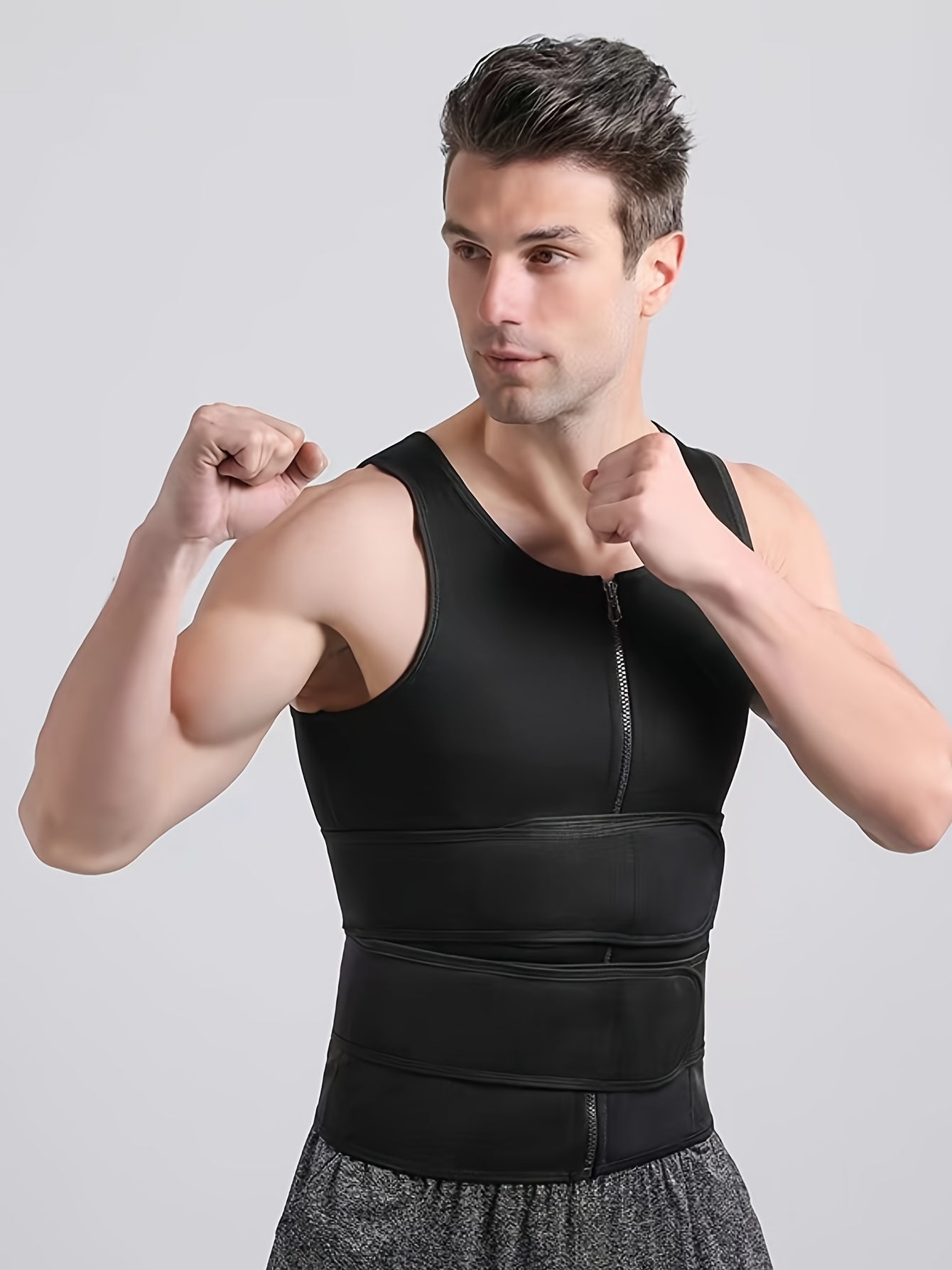 Men's Body Shaper Sweat Vest Waist Trainer Fajas para Hombre Plus