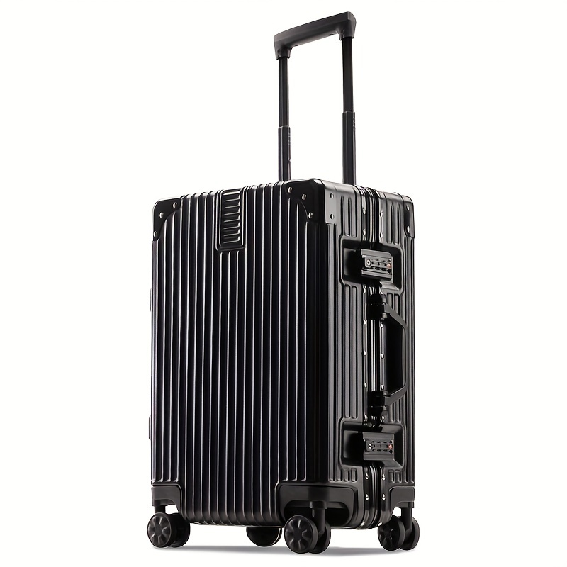 Leather Rolling Suitcase, Fashion Simple Travel Luggage, Spinner Wheel  Trolley Case - Temu