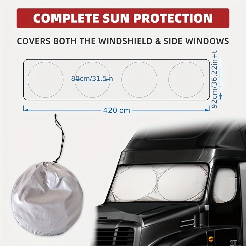 Faltbarer Sonnenblende Sonnenschutz LKW Van Auto Windschutzscheibe Visier  Cover