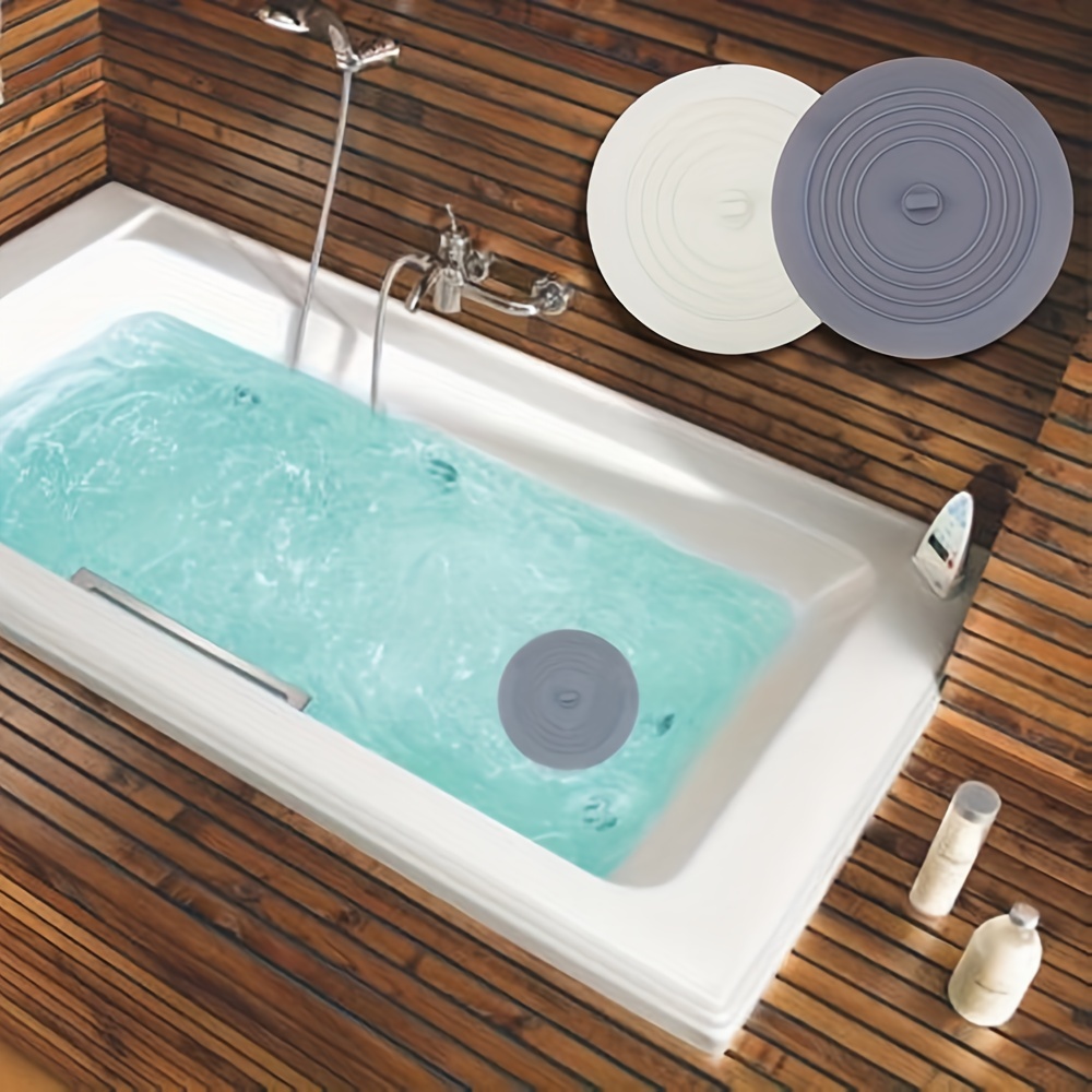 Couvercle de tropplein de baignoire – Couvercle de vidange de baignoire,  couvercle avec joint à ventouse, débordement de baignoire en silicone