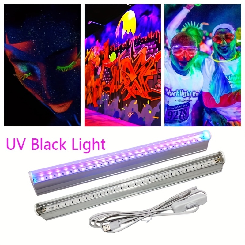 Linterna Led UV UltraVioleta Luz Negra Probador De Billetes - Negro