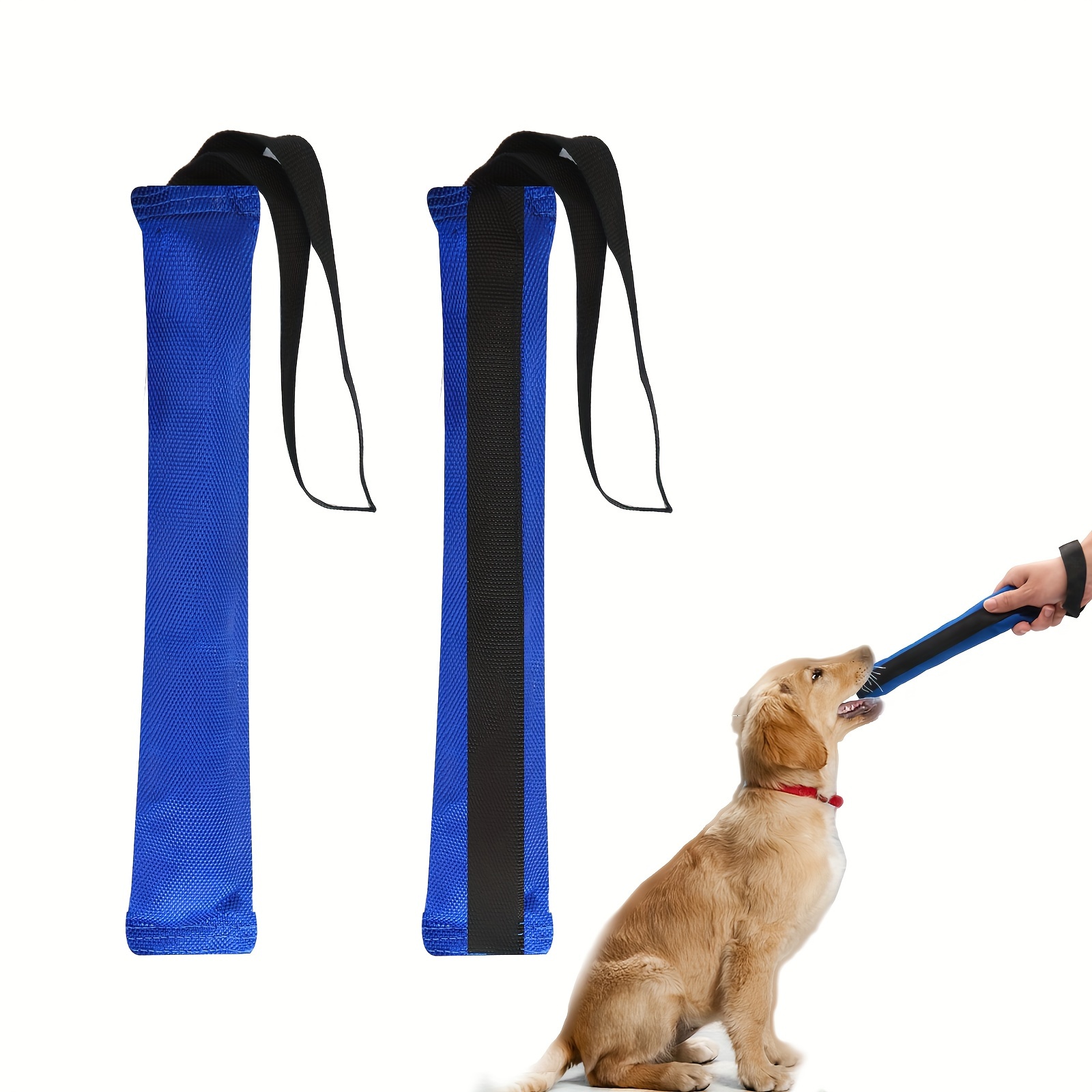 Interactive Dog Toys - Extendable Flirt Pole with 2pcs Braided Rope Tugs  for Dog Outdoor Entertainment, Train and Exercise 