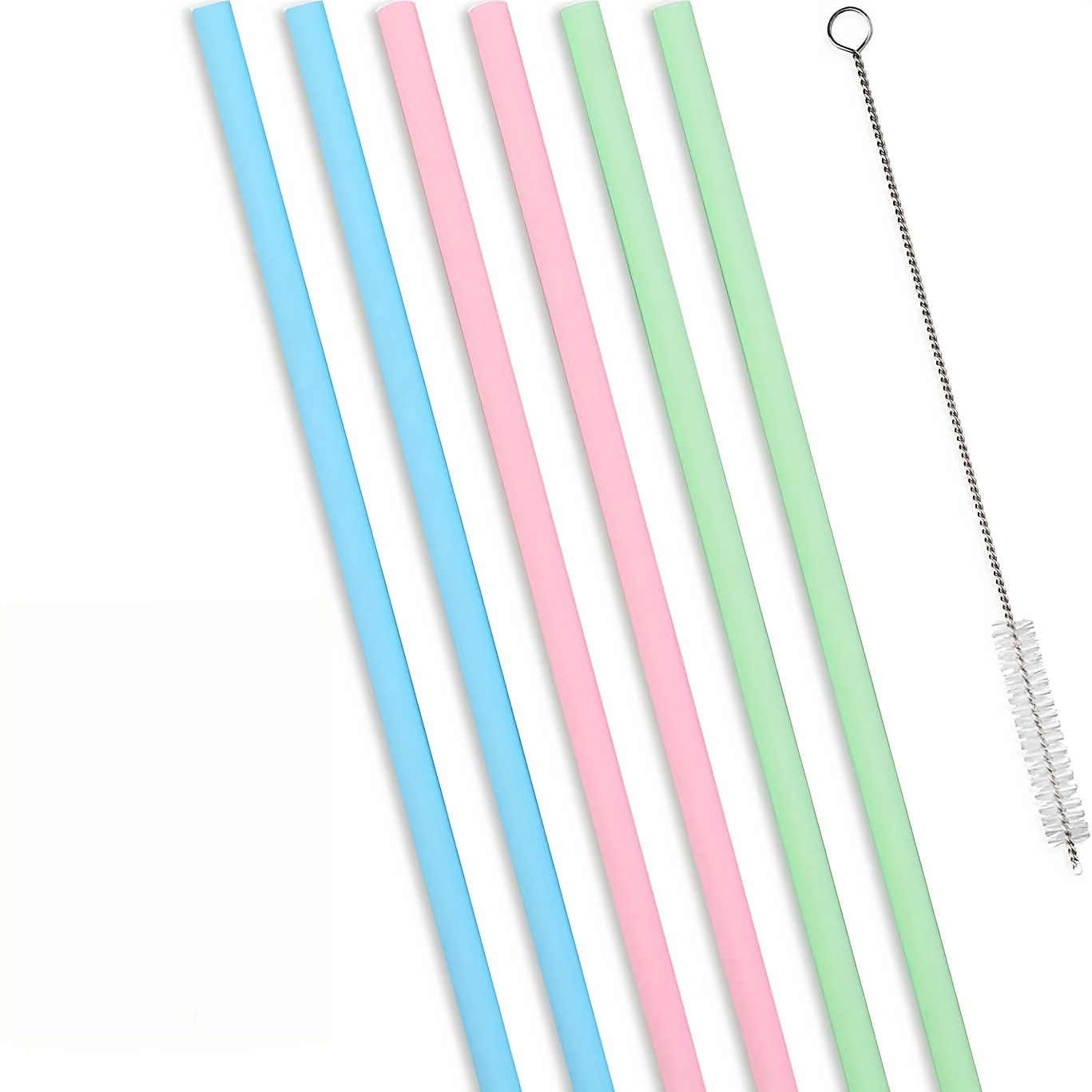 Silicone Straw for 40oz 30oz Cup,Reusable Smoothie Flexible Straw