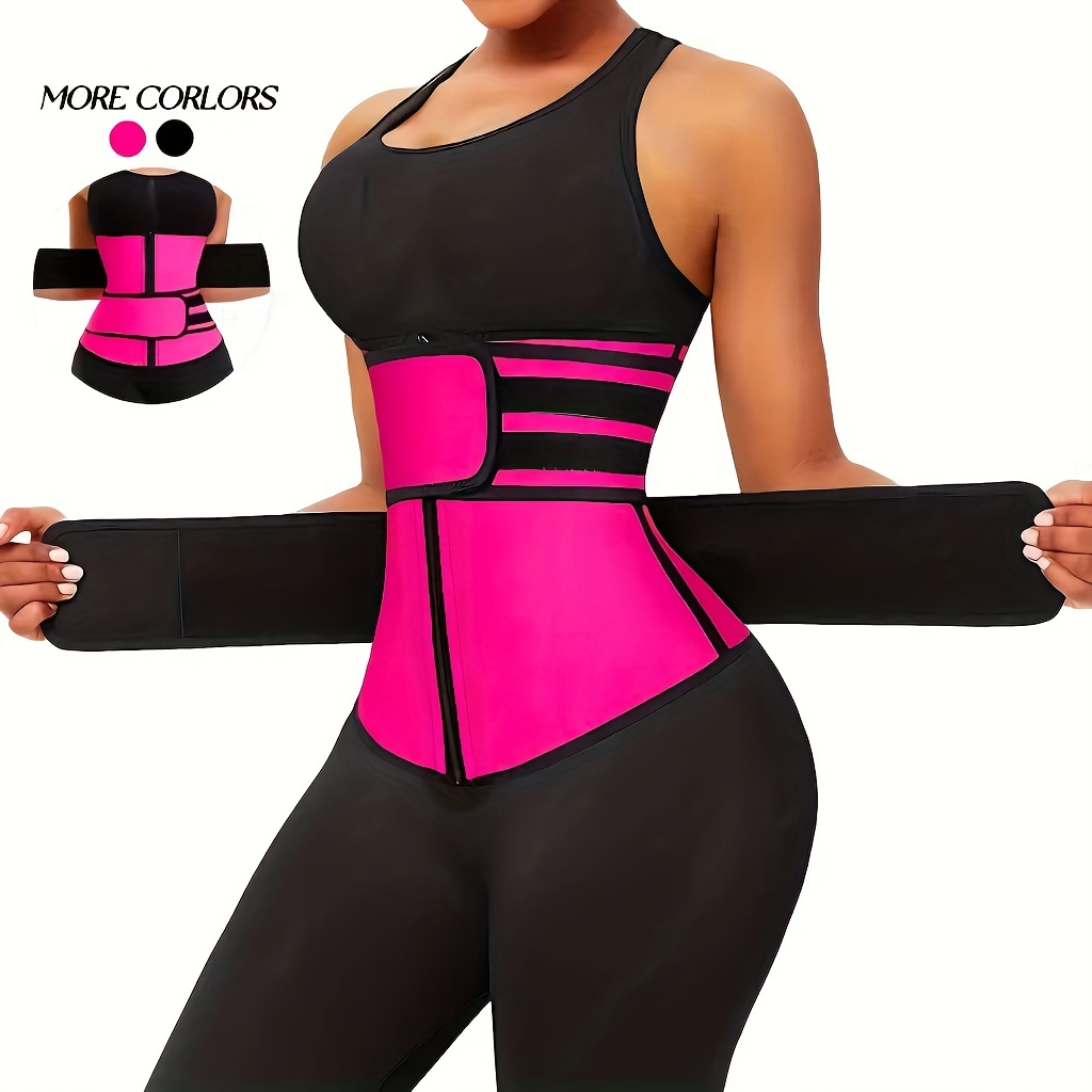 Waist Trainer For Women Lower Belly Fat, wrap Waist Trainer For Women  Adjustable & Non-Slip, Weight Loss Waist Trimmer, Black