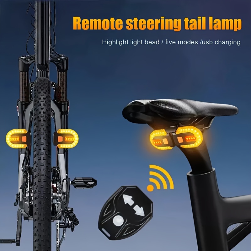 Comprar Luz de bicicleta intermitentes Control remoto indicador de  dirección de bicicleta MTB LED trasera USB recargable luz trasera de  ciclismo con bocina