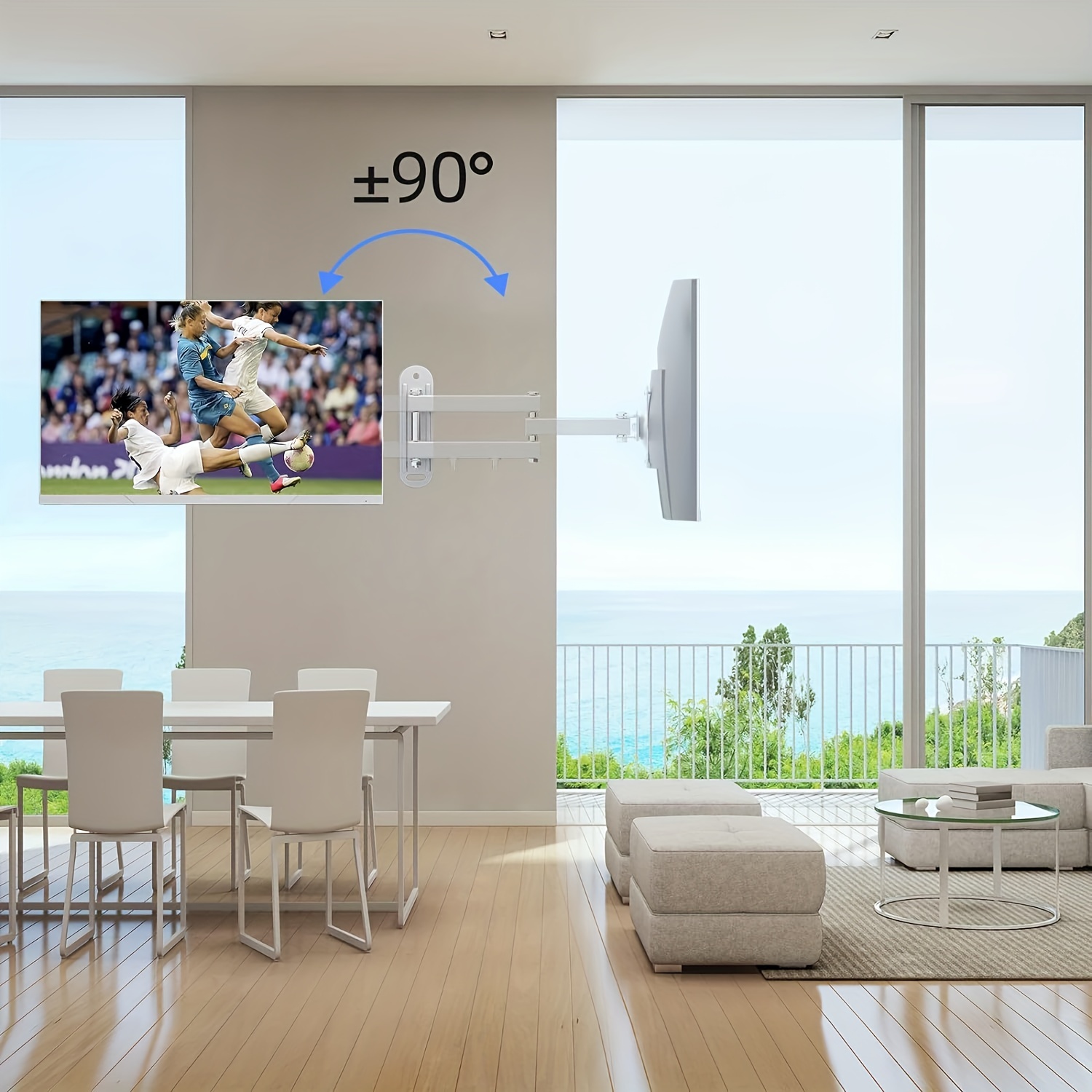 Soporte de pared para TV de movimiento completo con soporte giratorio para  la mayoría de televisores y monitores de pantalla plana LCD LED de 14 a 40