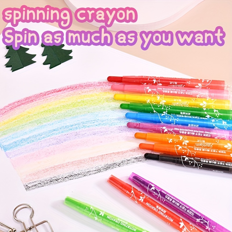 12 Colors Hexagonal Non dirty Hand Crayons Bright And - Temu
