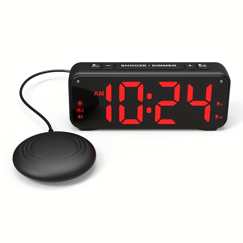 1pc Reloj despertador inteligente con ruido blanco y luz RGB - Perfecto  para personas con sueño profundo - Controlado por aplicación - Despierta  con s