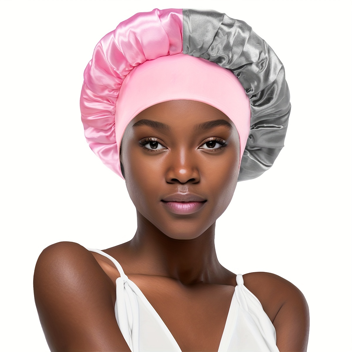 Pure Mulberry Silk Bonnet Soft Ruffles Sleeping Elegant Elastic Shower  Lightweight Beanie Hair Bonnet - Temu Latvia