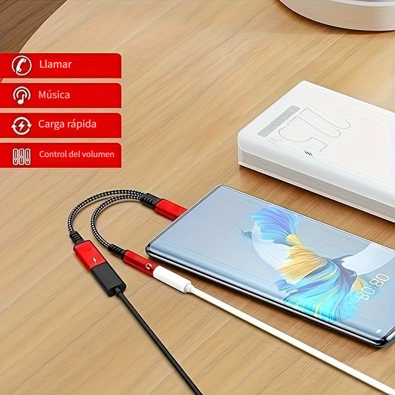  Adaptador USB C a conector de auriculares de 0.138 in, cable USB  C a audio auxiliar compatible con iPad Pro/Samsung Galaxy S23, S23+, S22,  S21 Plus/Ultra/Pixel 5 4 3 2 XL