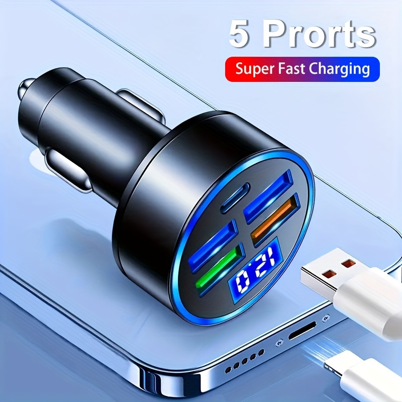 4 IN 1 Retractable Car Charger Cable Dual Port PD Charging For iPhone 15 14  13 8