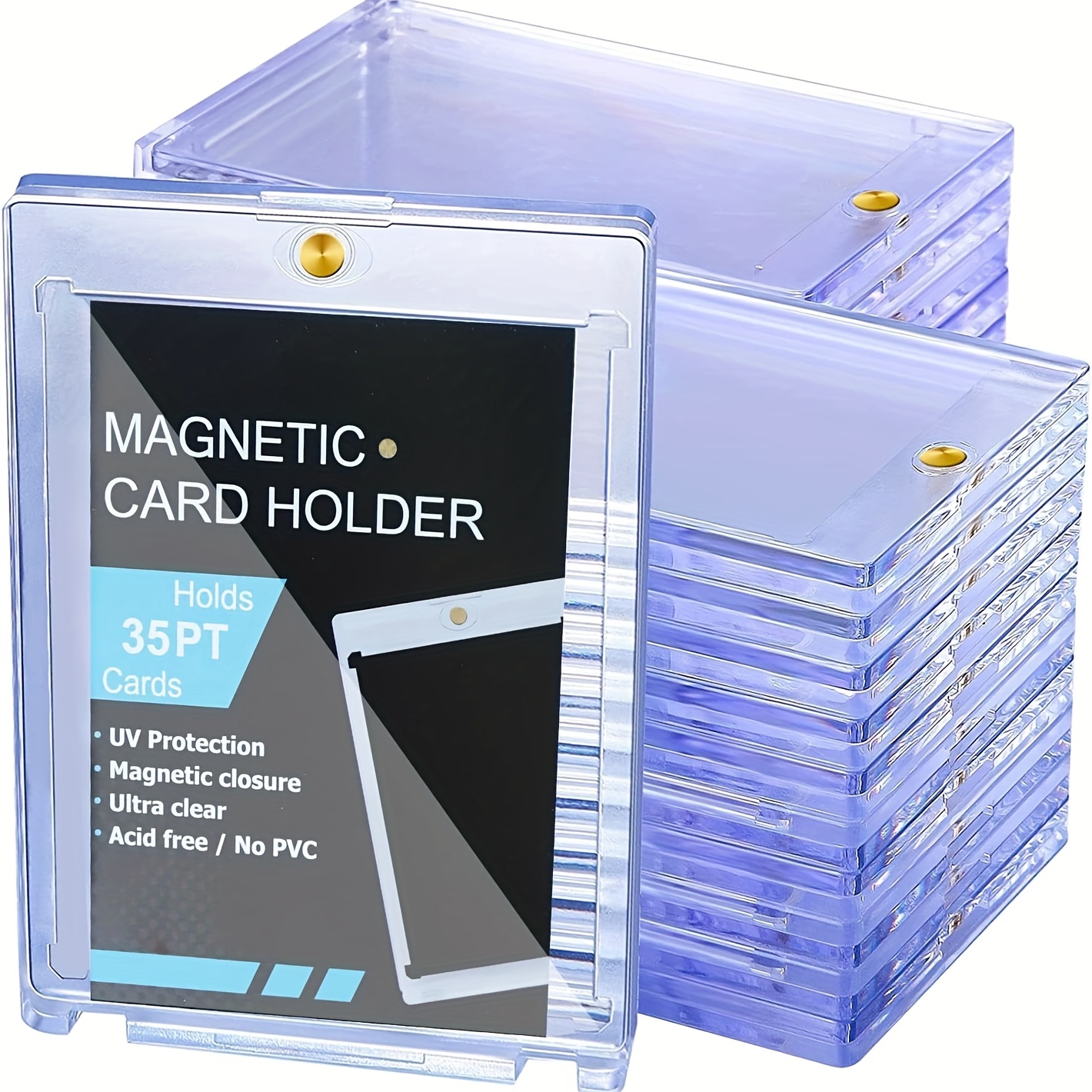 Card Sleeves for Trading Cards Hard Plastic Card Protector for Standard Cards, Sports Cards, Baseball Cards Toploaders 36pcs