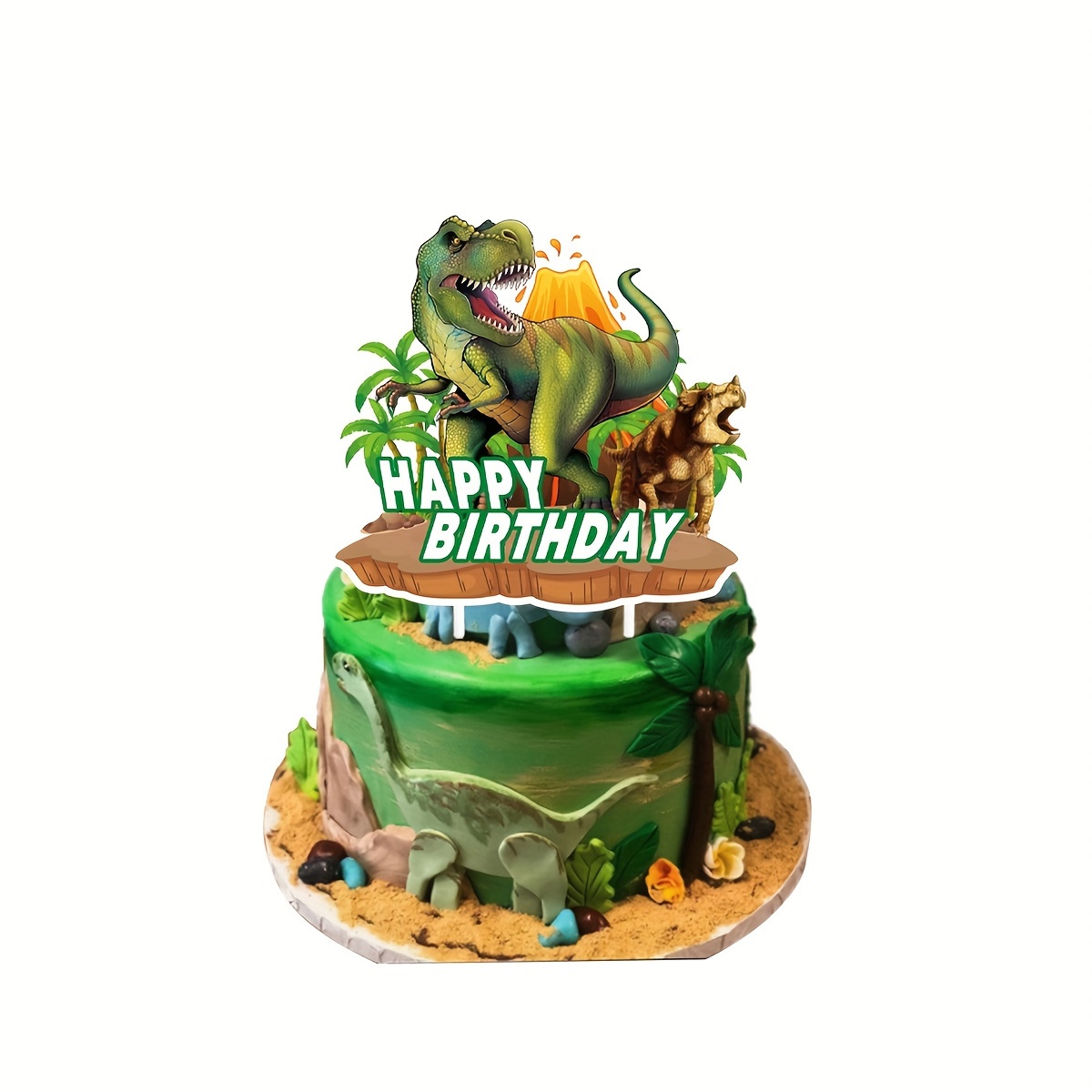 26pcs Tema Cumpleaños Dinosaurio Digital Verde Decoración - Temu